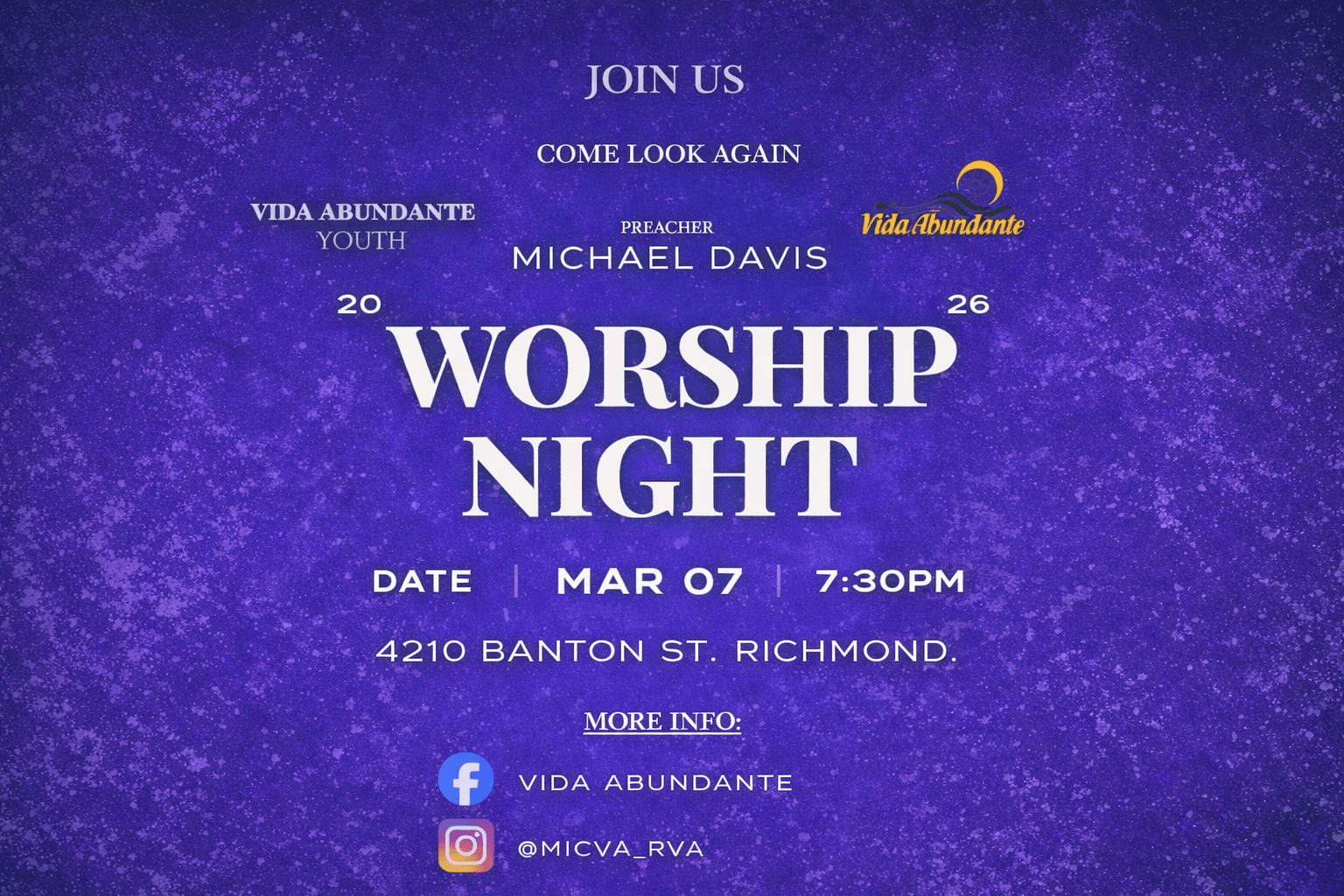 Guest Preacher at Vida Abundante